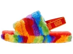 UGG Kids Fluff Yeah Slide Cali Collage (Little Kid/Big Kid) -StridePro Shop 81rXeAnnlpS